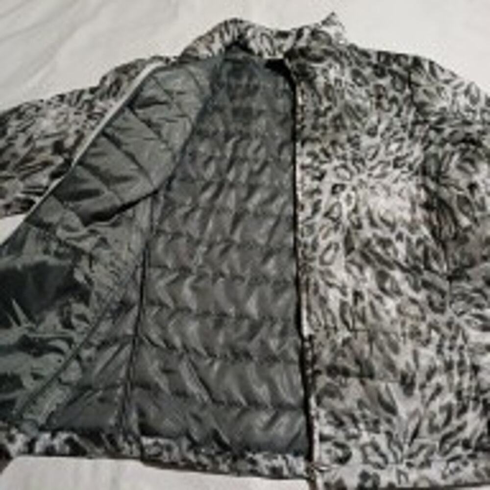 Animal Print 16W Packable Puffer Jacket Alfred Dunner Plus Size Friendly